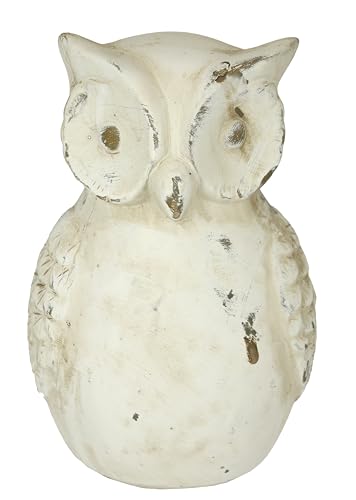 Flair Flower Dekoobjekt Eule aus Keramik Vogel dekorative Statue Tier Deko Altweiß Outdoor Shabby Landhaus-Optik Gartenfigur Geschenk Gartendeko Accessoire Ornamente, 19cm Flair Flower Dekoobjekt Eule aus Keramik Vogel dekorative Statue Tier Deko Altweiß Outdoor Shabby Landhaus-Optik Gartenfigur Geschenk Gartendeko Accessoire Ornamente, 19cm von Flair Flower