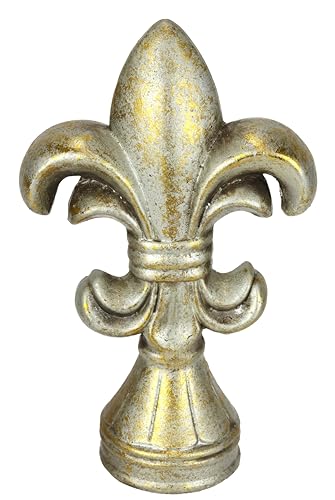 Flair Flower Dekoobjekt Französische Lilie Dekolilie Ornament Pokal Dekorative Büste Deko Nostalgie Vintage Tischdeko Figur Deko-Lilie Alt-Gold Landhaus Gartenfigur Geschenk Gartendeko Statue, 23cm von Flair Flower