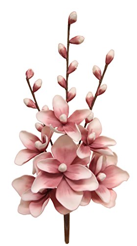 Flair Flower Soft-Magnolienarrangement, Kunststoff, rosa, 67 x 26 x 20 cm von Flair Flower