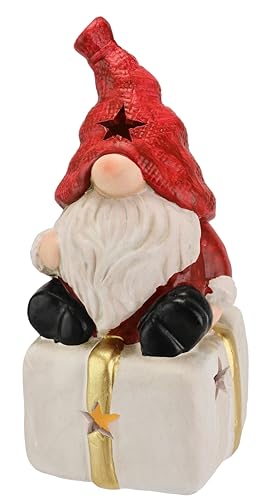 Flair Flower Weihnachtliche Dekofigur Wichtel auf Geschenkverpackung mit LED-Licht Weihnachtsfigur Weihnachtsdeko Leuchtfigur Weihnachtsschmuck Kunstfigur Deko Statue Skulptur Ornament, einzeln Flair Flower Weihnachtliche Dekofigur Wichtel auf Geschenkverpackung mit LED-Licht Weihnachtsfigur Weihnachtsdeko Leuchtfigur Weihnachtsschmuck Kunstfigur Deko Statue Skulptur Ornament, einzeln von Flair Flower