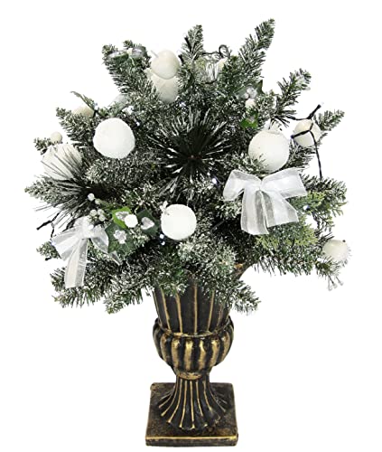 Geschmückter Weihnachtsbaum mit LED Licht Dekorierter Baum Tannenbaum Christbaum X'Mas Weihnachtsdeko Kunstbaum Christbäumchen Lichterkette Girlande Kunsttanne Weihnachtsschmuck, 74cm von Flair Flower