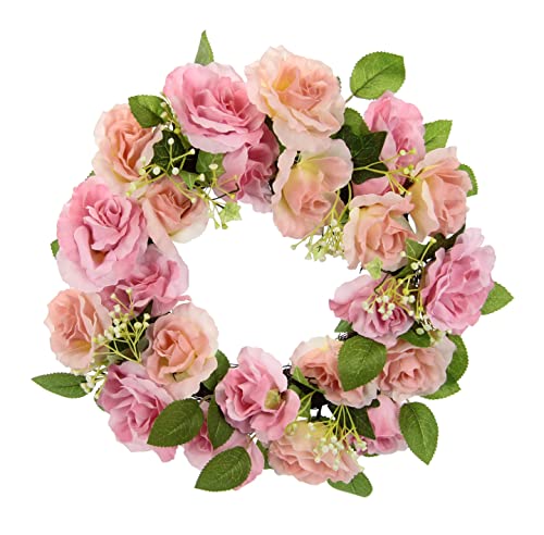 Kranz Rosen Rosenkranz Türkranz Wandkranz Blüten Deko Künstliche Blume Kranz Blütenkranz Blumenkranz Haustür Geschenk Hochzeit Hochzeitsdeko Valentinstag Muttertag Wanddeko Rosenblüten Rosenköpfe von Flair Flower