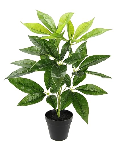 Künstliche Blattpflanze im Topf, Schefflera Pflanze Seidenblumen Real Touch Kunstpflanzen Zimmerpflanzen Dekopflanze Grünpflanze Seidenpflanze Kunstblume Strahlenaralie Büropflanze Dekopflanze Deko von Flair Flower