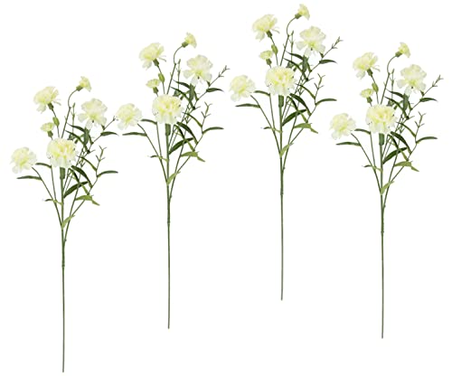 Künstliche Nelken Blumen Pflanzen Arrangements Kunstblumen Dekoration Einzelblume Stielblume Seidenblume Knospe Stiele für Kranz Gestecke Bouquets Muttertag Hochzeit Dekorationen Grabdeko Geschenk von Flair Flower