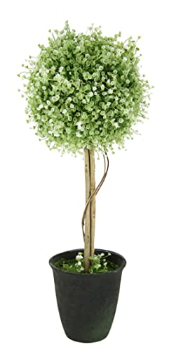 Flair Flower Künstlicher Buchskugelbaum im Topf Buchs Buchsbaum Buchsbaumkugel Buchskugel Kugel Dekopflanze immergrün Kunstbaum Baum Dekobaum Topfpflanze Hochzeitsdeko Partydeko Deko Zierbaum, 60 cm von Flair Flower