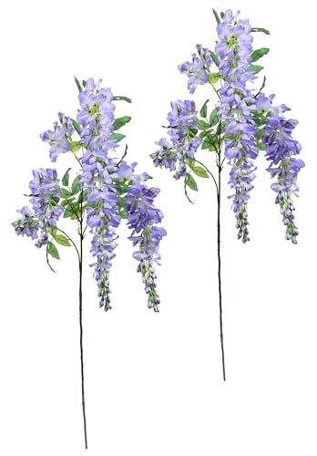 Künstlicher Goldregenzweig Wisteria AST Flieder Fliederzweig Kunstzweig Kunstblume Pflanze Blume Blauregen Seidenblume hängend Dekoration Girlande Party Home Hochzeiten Blüte Sommerblume Sommerblüher von Flair Flower