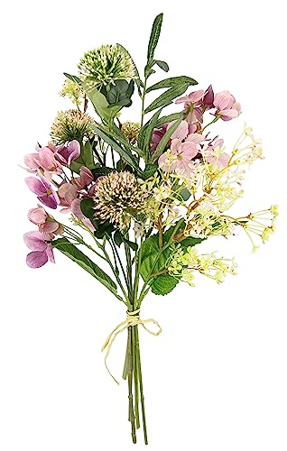 Kunstblumen Allium und Hortensie gebunden zum Strauß Künstliche Blumen Blumenstrauß Bouquet Deko Zweig Seidenblume Blumendeko Blütenzweig Hochzeit Floristik Blumenarrangements Kunstblumenstrauß von Flair Flower