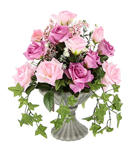 Flair Flower Künstliche Blumen Rosen im Pokal Deko Kunstblume Kunstrosen Kunstpflanze Seidenblume Hochzeitsdeko Blumenstrauß Tischdeko Blumendeko Dekoblume Topfblume Topfpflanze Rosenbusch Flair Flower Künstliche Blumen Rosen im Pokal Deko Kunstblume Kunstrosen Kunstpflanze Seidenblume Hochzeitsdeko Blumenstrauß Tischdeko Blumendeko Dekoblume Topfblume Topfpflanze Rosenbusch von Flair Flower