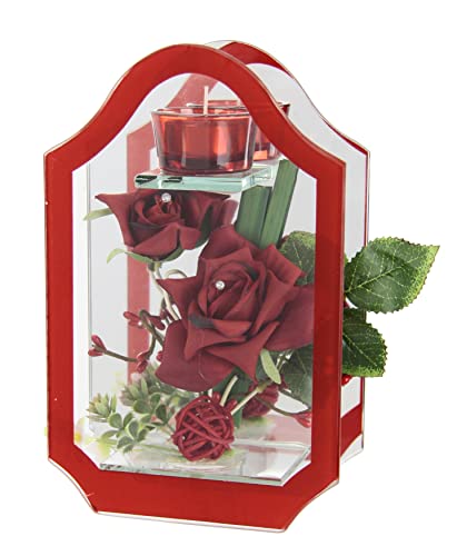 Teelichthalter aus Glas mit Teelicht-Kerze mit Blume Rose Deko-Kugel Kerzen Kerzenhalter Kerzenständer Tischdeko Teelichtglas Laterne Windlicht romantische Deko Deko-Objekt Hochzeitsdeko Teelichthalter aus Glas mit Teelicht-Kerze mit Blume Rose Deko-Kugel Kerzen Kerzenhalter Kerzenständer Tischdeko Teelichtglas Laterne Windlicht romantische Deko Deko-Objekt Hochzeitsdeko von Flair Flower