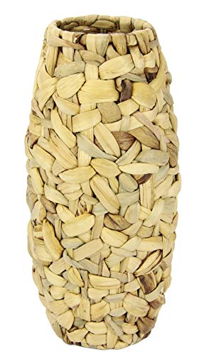 Wasserhyazinthenvase Blumenvase Topf Übertopf Vase für künstliche Blumen Kunstblumen oder Pampasgras Pflanzen Muttertag Deko längliche große schmale hohe Handgemachte geflochtene Tisch-Vase Bodenvase von Flair Flower