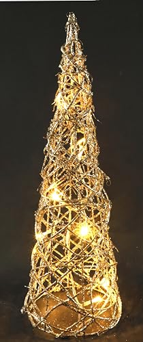 Weihnachtspyramide LED Pyramide Weihnachten Leuchtpyramiden Weihnachtskegelbaum Weihnachtsbaum Tannenbaum Kegel beleuchtet Weihnachten Lichterkegel Weihnachtsdeko Innen Deko Beleuchtung, 45x14x14cm von Flair Flower
