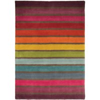 FLAIR RUGS Wollteppich "Candy" rechteckig 10 mm Höhe aus 100% Wolle, Design mit Streifen, mehrfarbig gemustert, bunt von Flair Rugs