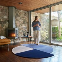 FLAIR RUGS Wollteppich "Mia Segment" rund 12 mm Höhe Kreisförmig im Retro-Design von Flair Rugs