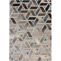 FLAIR RUGS Wollteppich "River", rechteckig, fußbodenheizungsgeeignet, 100% Wolle, geometrisches Muster von Flair Rugs