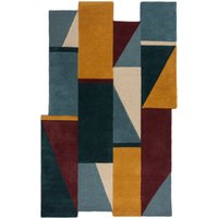 FLAIR RUGS Wollteppich "Shuffle Shaped" rechteckig 10 mm Höhe Shuffle-förmiger Wollteppich von Flair Rugs