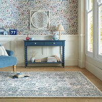 FLAIR RUGS Wollteppich "Yasmin mit Blumenmuster" rechteckig 10 mm Höhe Handgearbeitet von Flair Rugs