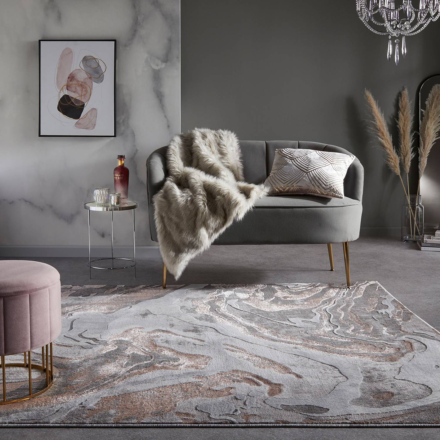 Kurzflorteppich Marbled von Flair Rugs