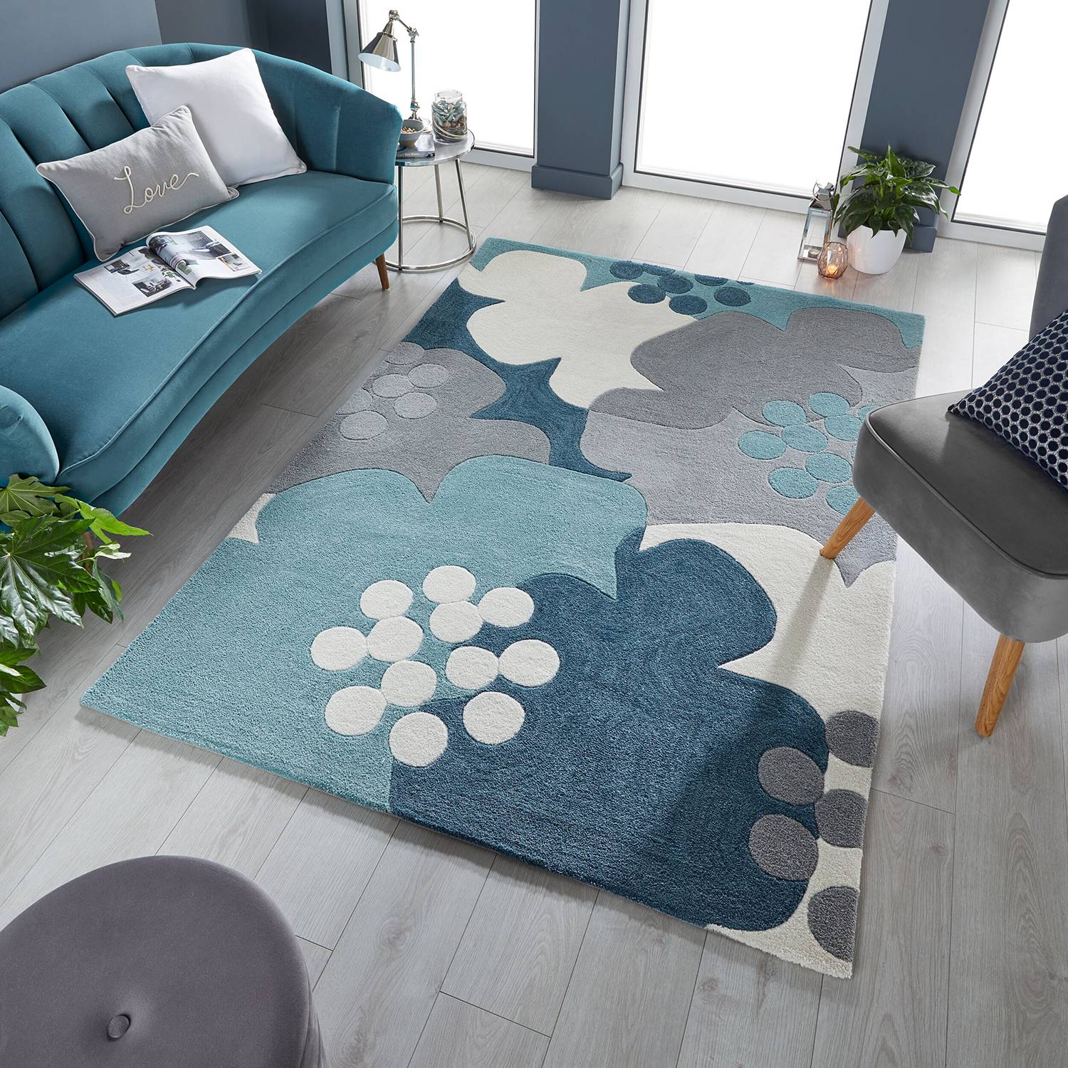 Kurzflorteppich Retro Floral von Flair Rugs