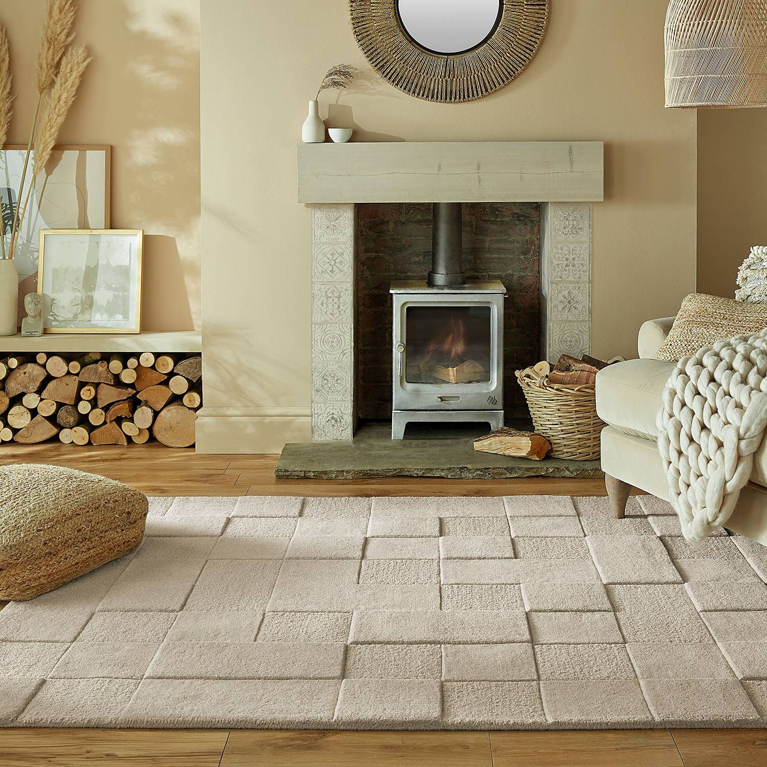 Wollteppich Checkerboard von Flair Rugs