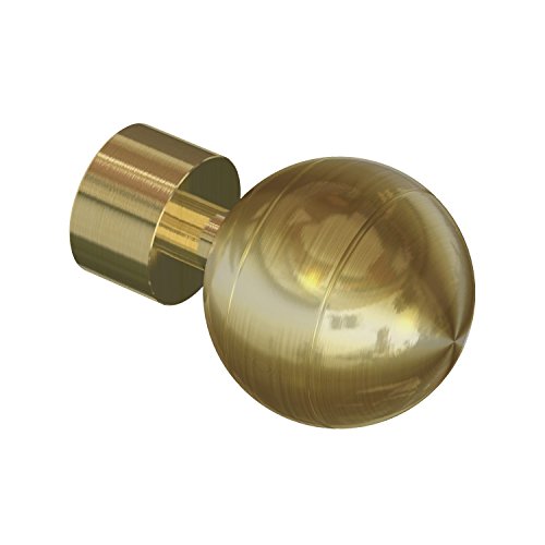 Flairdeco Endstücke für 20 mm Ø Gardinenstange, Rillenkugel, Messing matt, 2 Stück Flairdeco Endstücke für 20 mm Ø Gardinenstange, Rillenkugel, Messing matt, 2 Stück von Flairdeco