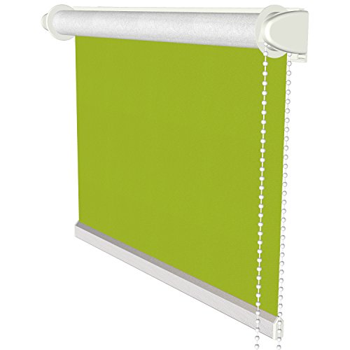 Flairdeco Klemmfix Seitenzugrollo / Thermorollo / Verdunkelungsrollo, 83,5 x 175 cm, Grün von Flairdeco