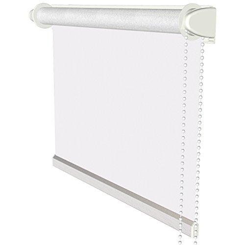 Flairdeco Klemmfix Seitenzugrollo / Thermorollo / Verdunkelungsrollo, 98,5 x 175 cm, Weiß von Flairdeco