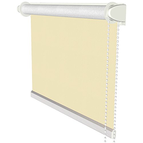 Flairdeco Klemmfix Seitenzugrollo / Thermorollo / Verdunkelungsrollo, 98,5 x 175 cm, Beige von Flairdeco