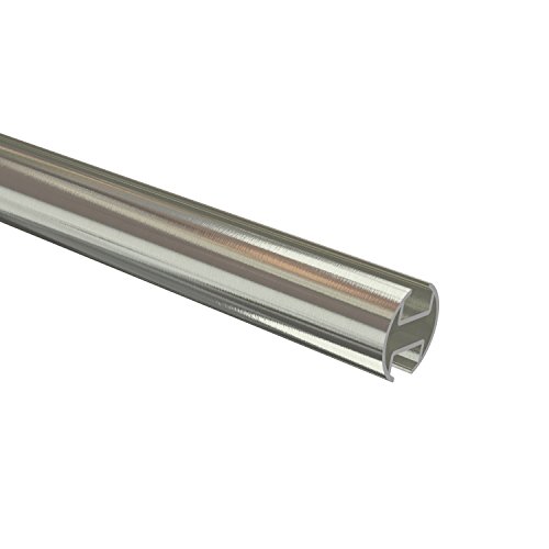 Flairdeco Innenlaufprofil / Innenlaufstange 20 mm Ø, Aluminium, Edelstahl-Optik 160 cm von Flairdeco