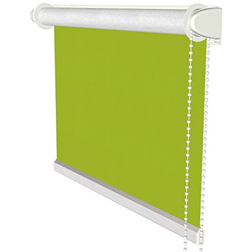 Flairdeco Klemmfix Seitenzugrollo / Thermorollo / Verdunkelungsrollo, 45,5 x 175 cm, Grün von Flairdeco