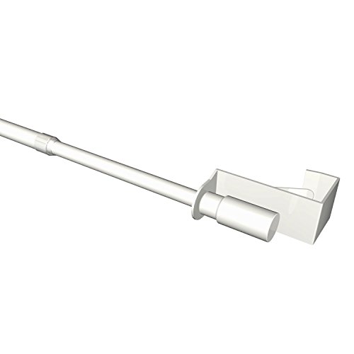 Flairdeco Klemmstangen / Scheibenstangen mit Klemmstangen / Scheibenstangenn, Metall, Weiß, ausziehbar 45-75 cm, 4 Stück von Flairdeco