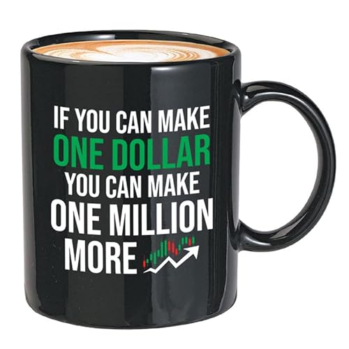 Flairy Land Stock Trader Kaffeebecher, 325 ml, Weiß – If You Can Make One Dollar – Trader Investing Money Scalping Trade Business Crypto Currency Company Flairy Land Stock Trader Kaffeebecher, 325 ml, Weiß – If You Can Make One Dollar – Trader Investing Money Scalping Trade Business Crypto Currency Company von Flairy Land