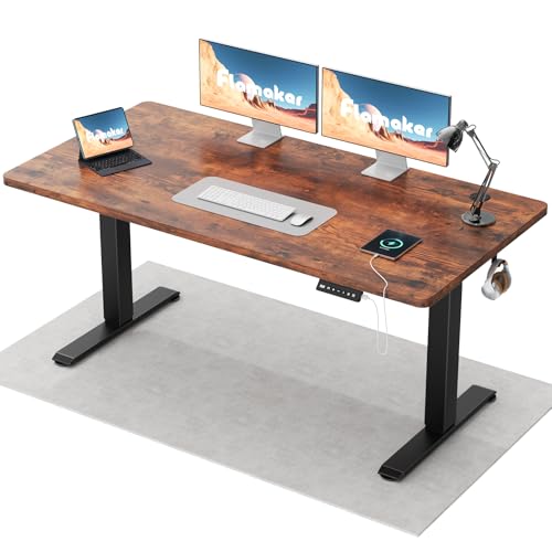 Flamaker Höhenverstellbarer Schreibtisch Ganze Tischplatte 140 x 60 cm Elektrischer Schreibtisch Höhenverstellbar für Steh-Sitz, Computertisch mit Memory-Funktion,Standing Desk,Vintagebraun Flamaker Höhenverstellbarer Schreibtisch Ganze Tischplatte 140 x 60 cm Elektrischer Schreibtisch Höhenverstellbar für Steh-Sitz, Computertisch mit Memory-Funktion,Standing Desk,Vintagebraun von Flamaker