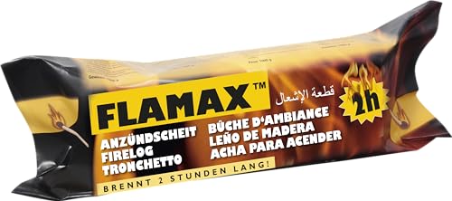 1-100 Stück Menge wählbar Flamax Kamin Anzündscheit Kaminscheit Firelog 1,1 Kg (10) von Flamax