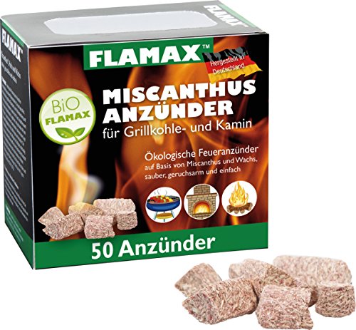 Flamax 19259 Ökoanzünder „Miscanthus“, 50 Stück von Flamax