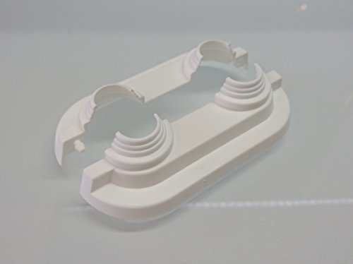 Flamco Plastik Doppelrosette Abdeckrosette Klapprosette Heizkörper Rohrabdeckung von Flamco