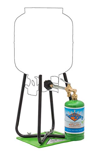 FENRIR Flame King Refillable 1 LB Empty Propane Cylinder Tank - with Refill Kit and CGA600 Connection - Reusable - Safe and Legal Refill Option - DOT Compliant - 16.4 oz FENRIR Flame King Refillable 1 LB Empty Propane Cylinder Tank - with Refill Kit and CGA600 Connection - Reusable - Safe and Legal Refill Option - DOT Compliant - 16.4 oz von Flame King