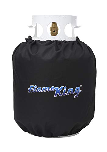Flame King PTC-01 Propangas-Abdeckung für 9,1 kg Zylinder, für Außen- und Innenbereich, schwarz von Flame King