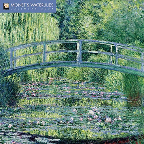 Monet’s Waterlilies – Monets Seerosen 2024: Original Flame Tree Publishing-Kalender [Kalender] (Wall-Kalender) von Flame Tree Gift