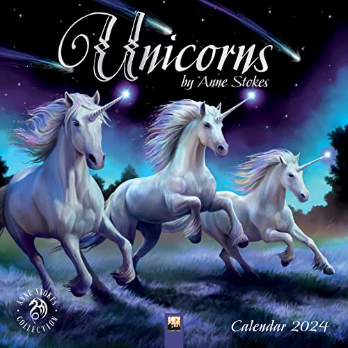 Unicorns by Anne Stokes – Einhörner von Anne Stokes 2024: Original Flame Tree Publishing-Kalender [Kalender] (Wall-Kalender) von Flame Tree Gift