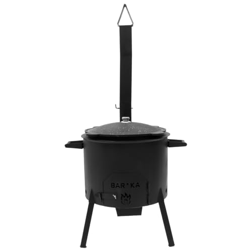 FlameFusion Utschak Universell XL inkl. Adapter & Aschebehälter Feuerofen | Uchag mit 16 Liter Kazan Outdoorküche von FlameFusion