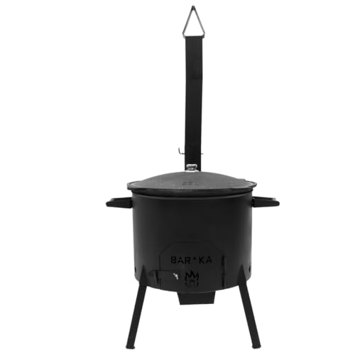 FlameFusion Utschak Universell XL inkl. Adapter & Aschebehälter Feuerofen | Uchag mit 22 Liter Kazan Outdoorküche von FlameFusion