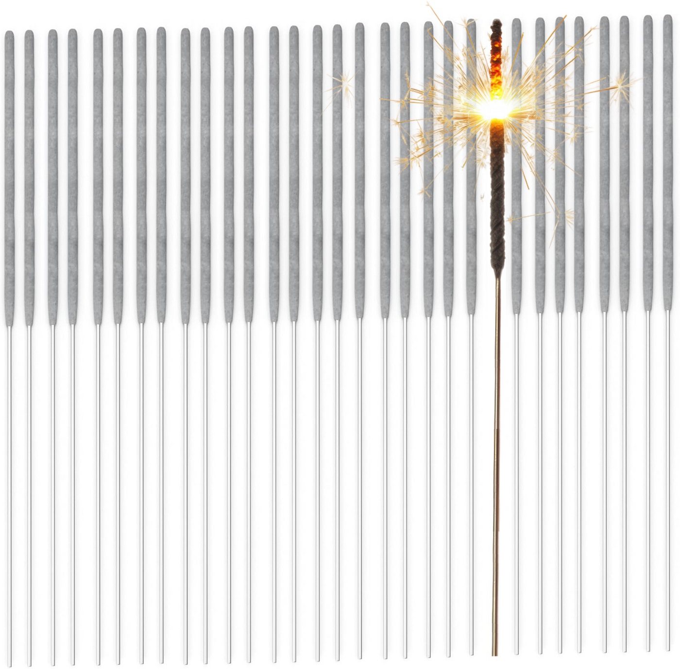 FlameXBurn Geburtstagskerze 200x Wunderkerzen/Sternspritzer - 17 cm - Party & Geburtstag (200-tlg) von FlameXBurn