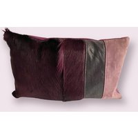 Springbock Kissen Lila/Bordeaux Rot Fellkissen Weiches von FlamedinteriorMunich