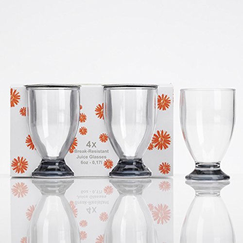 Acryl Weinglas 170 ml, 4 Stück grau Camping Gläser Zubehör Trink Glas Kunststoff Kelch Trinkkelch Goblet Rotwein Acrylglas Partyglas Wasserglas Bruchfest Trinkbecher Becher Whiskyglas Whiskey Gläser von Flamefield