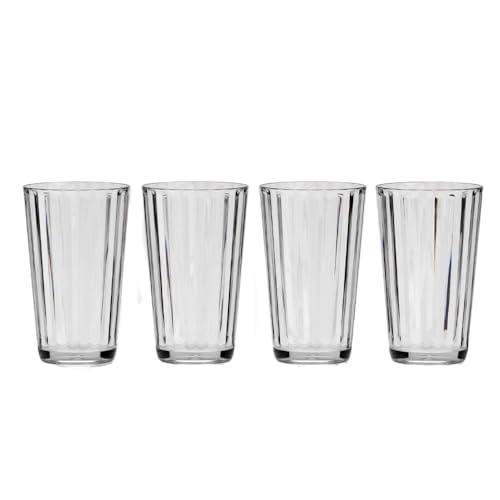 Hohe Flamefield Crystal Line Kelche – Set mit 450 ml Polycarbonat-Gläsern, majestätisch und bruchsicher, königliche Eleganz für Feiern im Innen- und Außenbereich von Flamefield