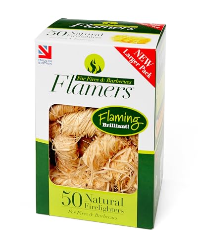 Flamers Grill- und Kaminanzünder 50 Stk. I Anzündwolle zum schnellen Feuermachen I Anzünder Holzwolle für Pizzaofen, Feuerschale, Kamin & BBQ Grill, Braun Flamers Grill- und Kaminanzünder 50 Stk. I Anzündwolle zum schnellen Feuermachen I Anzünder Holzwolle für Pizzaofen, Feuerschale, Kamin & BBQ Grill, Braun von Flamers