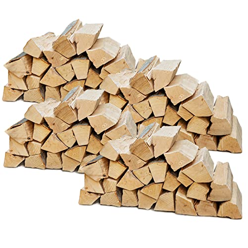 Flameup Brennholz Buche, Kaminholz mit Rinde, Buchenholz, Feuerholz für Ofen, Kamin, Kaminofen, Feuerschale, Grill, Holzscheite 25 cm, getrocknet, Menge:120 kg von Flameup