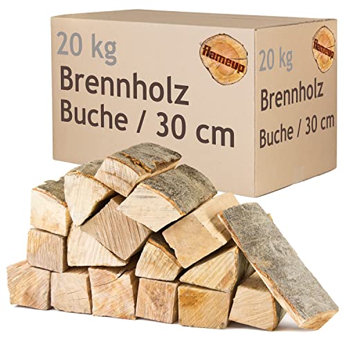 Brennholz Buche Kaminholz 30 cm Holz 20 kg Für Ofen und Kamin Kaminofen Feuerschale Grill Feuerholz Buchenholz Holzscheite Wood flameup von Flameup