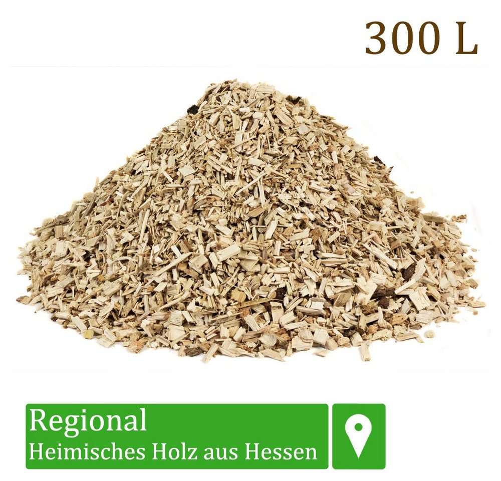 Flameup Holzhäcksel Hackschnitzel für Ofen Rindenmulch für Garten Holz Pflanzen 100-500 L, 300 l von Flameup