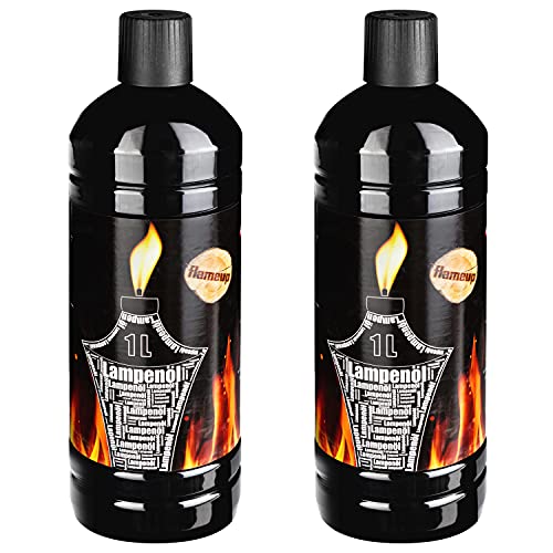 Flameup Lampenoel Lampenöl Petroleum Lampe Garten Oel Fackeln Fackel Laterne Öl Innen Camping 2 Liter Flasche Outdoor Oil Öllampe flüssig Gartenfackel von Flameup